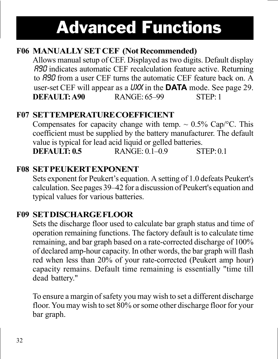 Advanced functions | Xantrex Technology LINK 10 User Manual | Page 32 / 60
