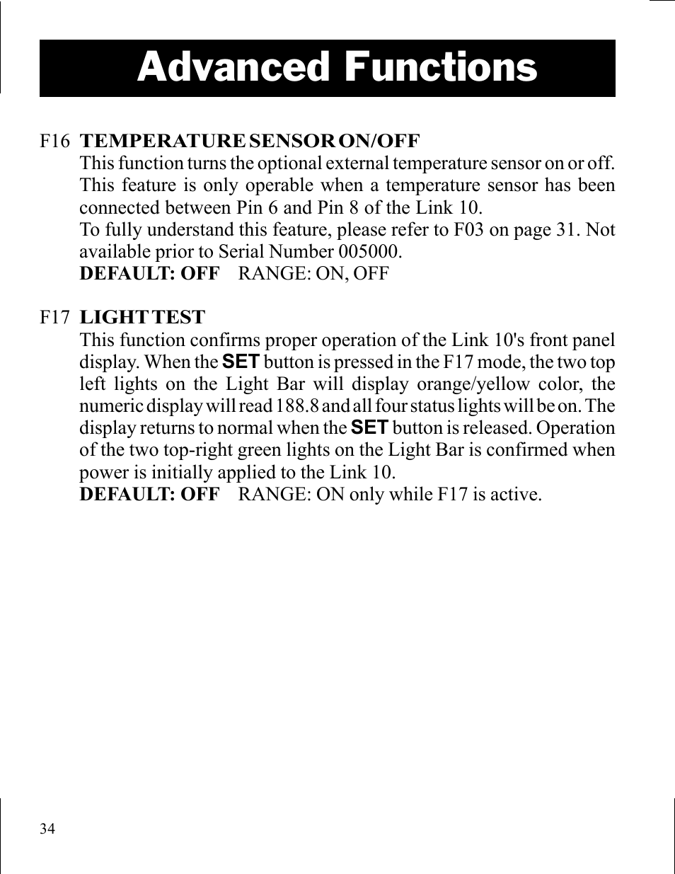 Advanced functions | Xantrex Technology LINK 10 User Manual | Page 34 / 60