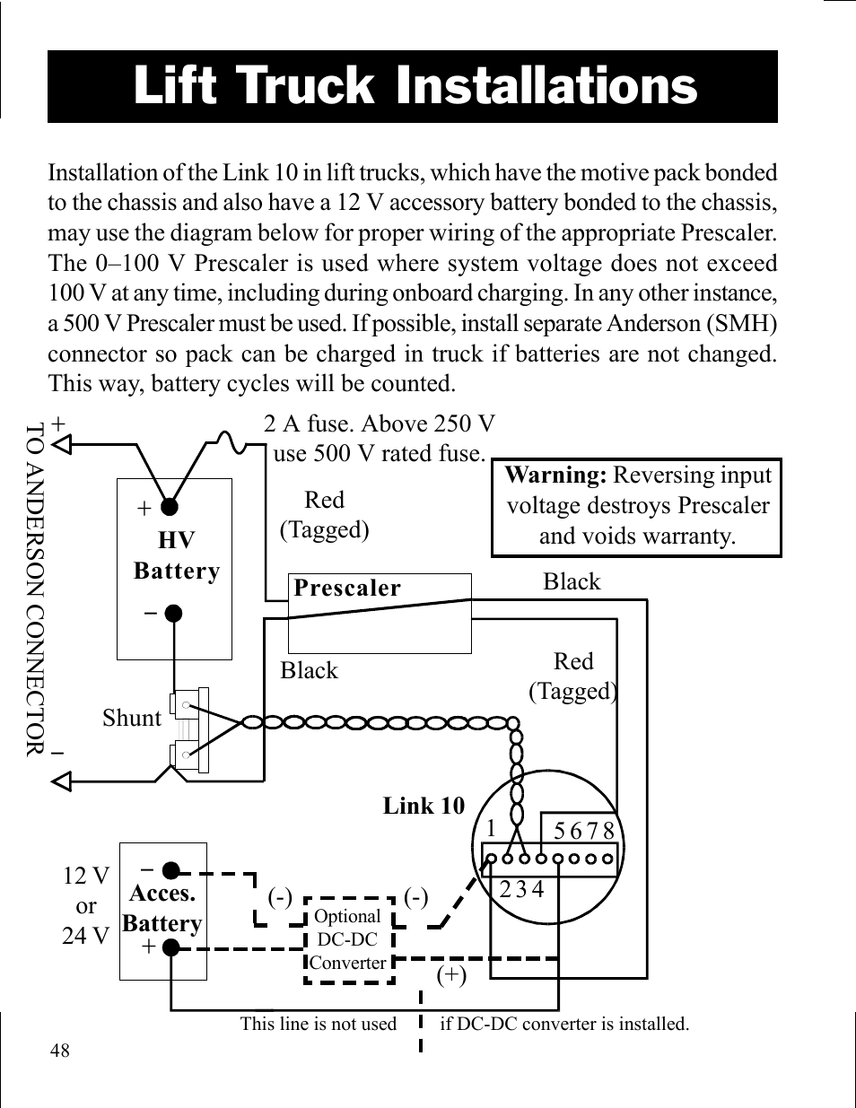 Lift truck installations | Xantrex Technology LINK 10 User Manual | Page 48 / 60