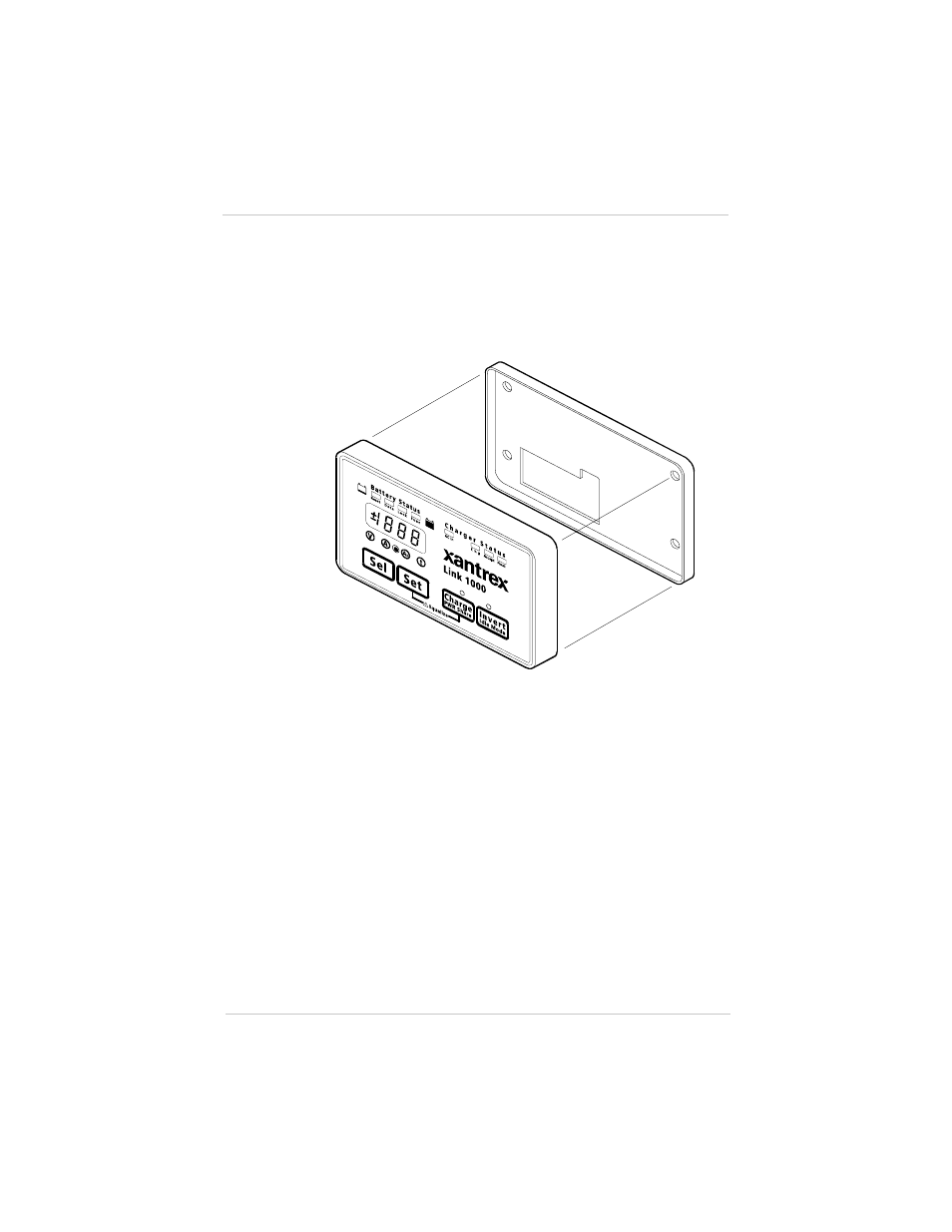 Mounting the link 1000 control panel, Display panel and mounting plate | Xantrex Technology Link 1000 User Manual | Page 21 / 74