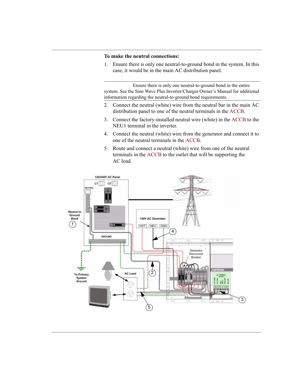 Breakers in the accb only –36 | Xantrex Technology ACCB User Manual | Page 48 / 66