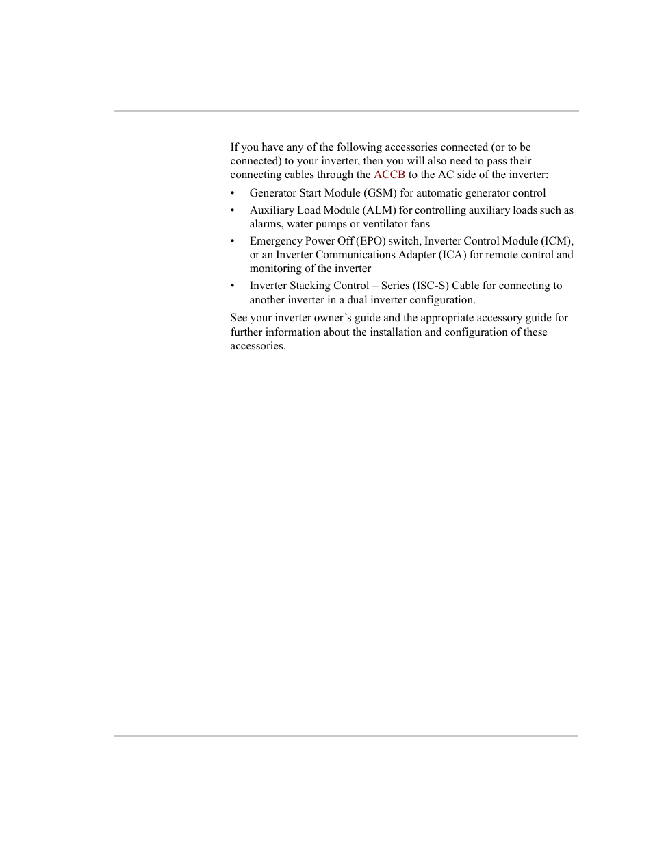 Additional accessory wiring, Additional accessory wiring –38 | Xantrex Technology ACCB User Manual | Page 50 / 66