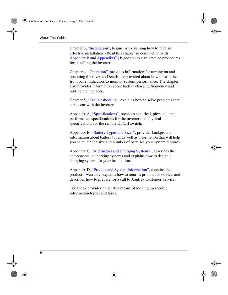 Xantrex Technology PROwatt 1000 User Manual | Page 4 / 78