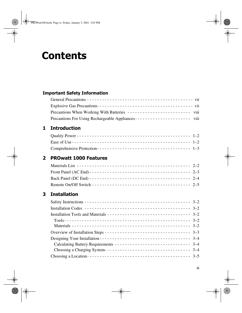 Xantrex Technology PROwatt 1000 User Manual | Page 9 / 78