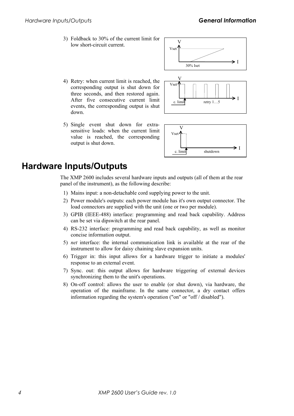 Hardware inputs/outputs, General information | Xantrex Technology XMP 2600 User Manual | Page 23 / 119
