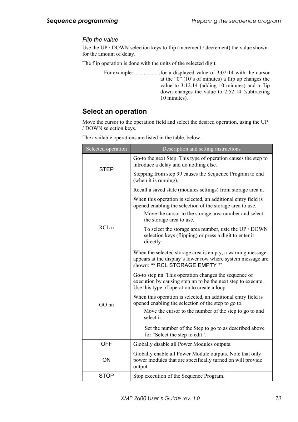 Elect an operation, Select an operation | Xantrex Technology XMP 2600 User Manual | Page 92 / 119
