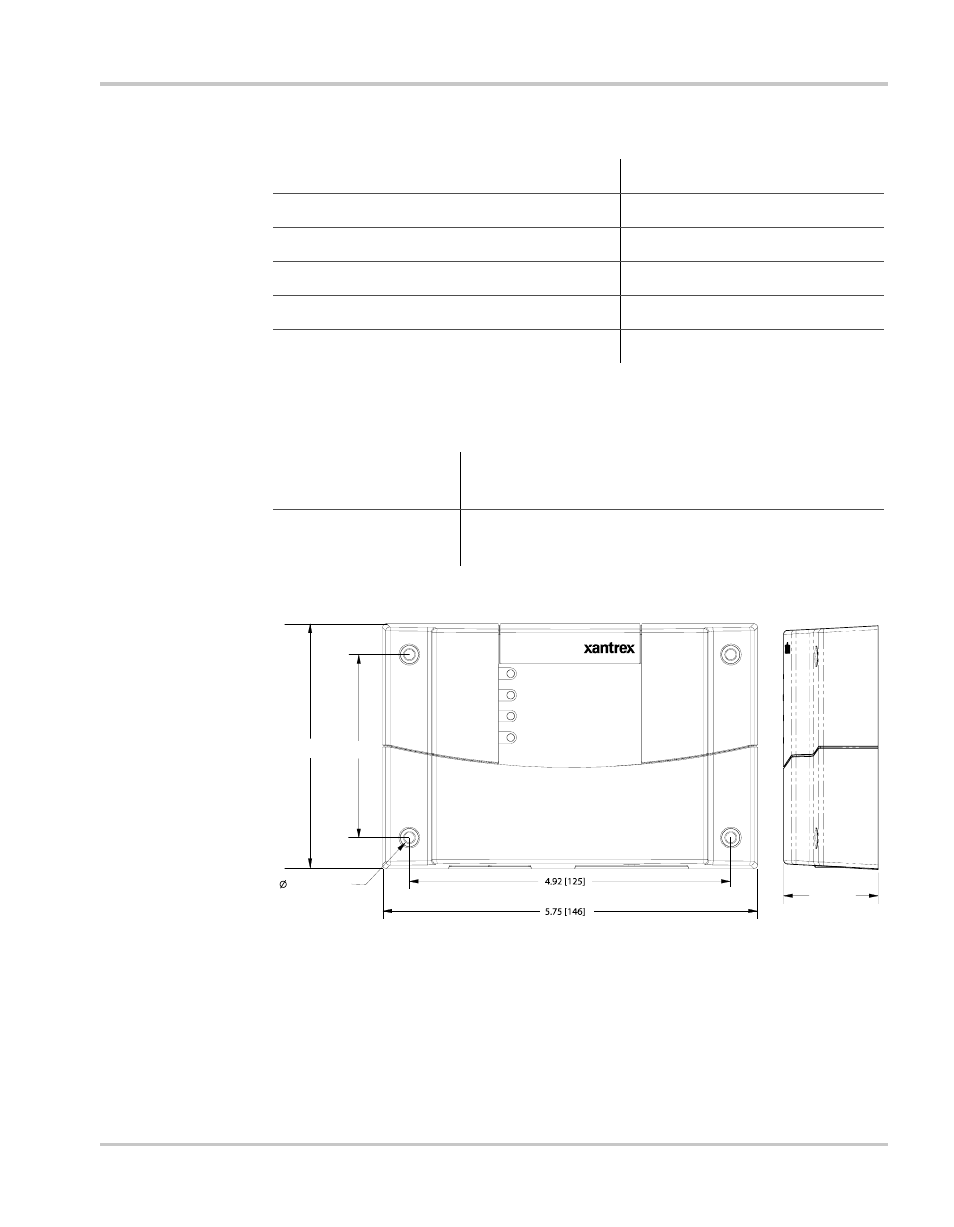 Environmental specifications regulatory compliance, Figure a-1 auto gen start dimensions | Xantrex Technology Automatic Generator User Manual | Page 101 / 124