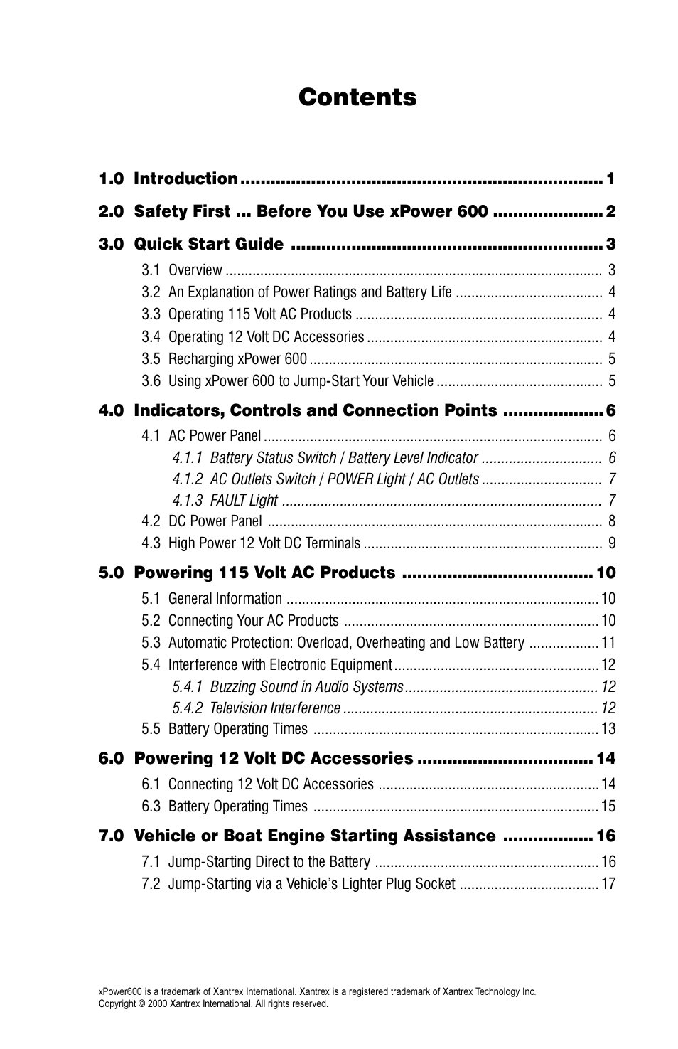Xantrex Technology 600 User Manual | Page 3 / 36
