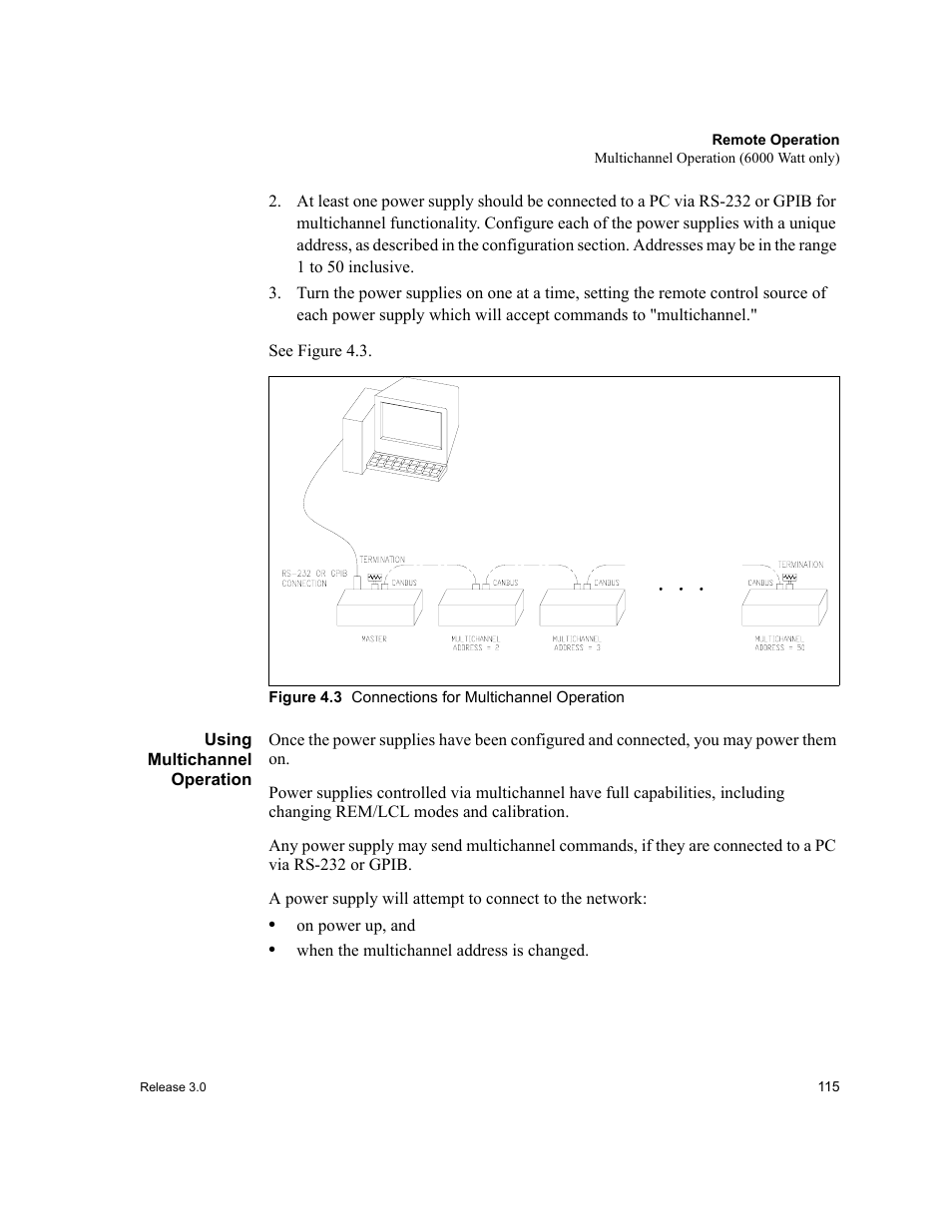 Figure 4.3 connections for multichannel operation, Using multichannel operation, Figure 4.3 | Connections for multichannel operation | Xantrex Technology XDC User Manual | Page 117 / 254