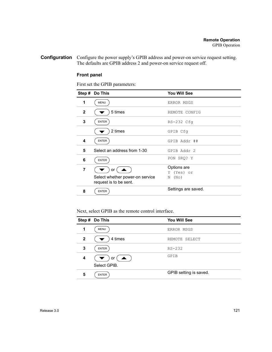 Configuration, Front panel | Xantrex Technology XDC User Manual | Page 123 / 254