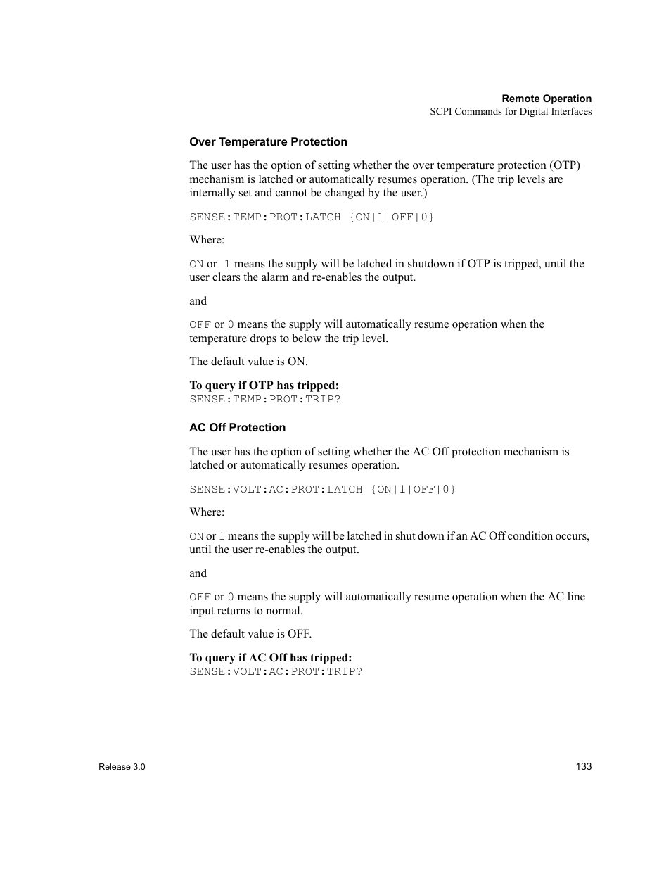 Over temperature protection, Ac off protection | Xantrex Technology XDC User Manual | Page 135 / 254