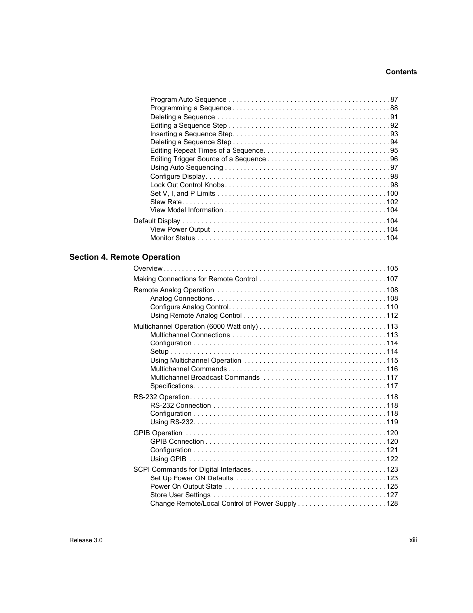Section 4. remote operation | Xantrex Technology XDC User Manual | Page 15 / 254