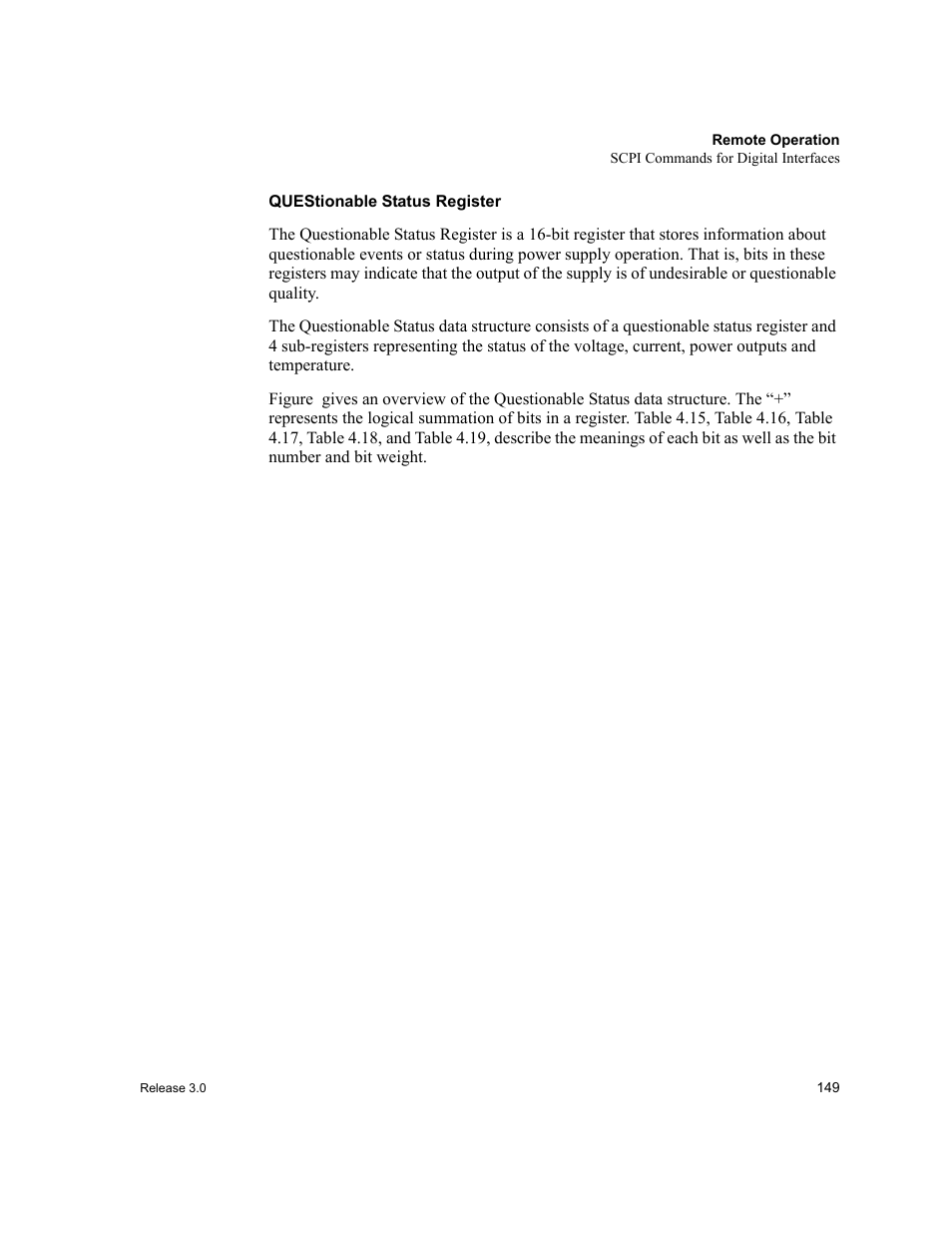 Questionable status register | Xantrex Technology XDC User Manual | Page 151 / 254