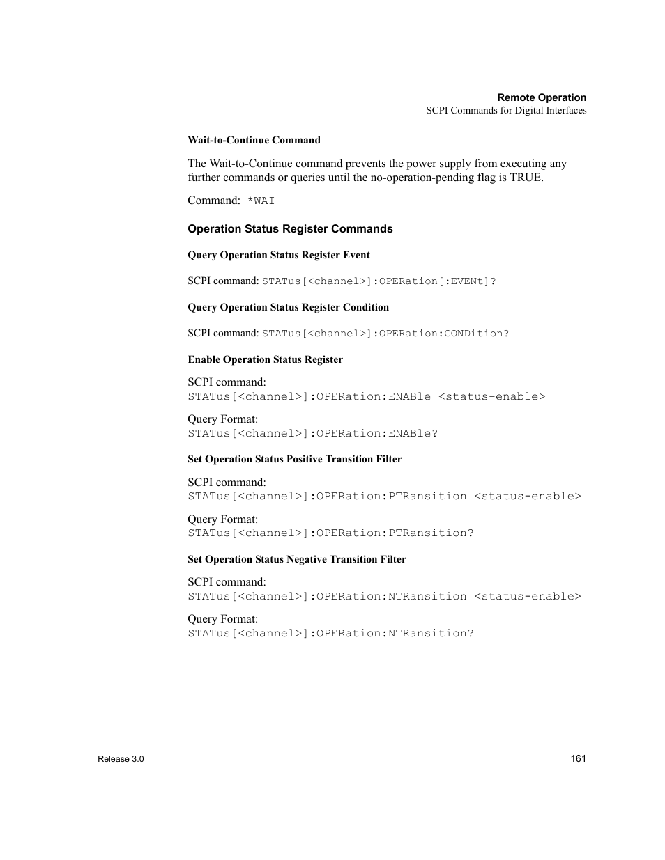 Operation status register commands | Xantrex Technology XDC User Manual | Page 163 / 254
