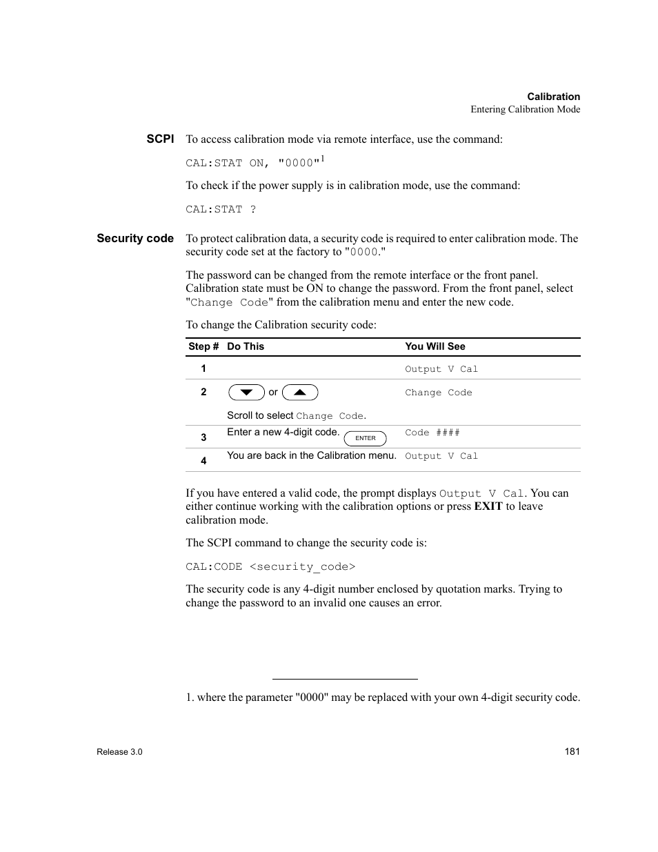 Scpi, Security code, Scpi security code | Xantrex Technology XDC User Manual | Page 183 / 254