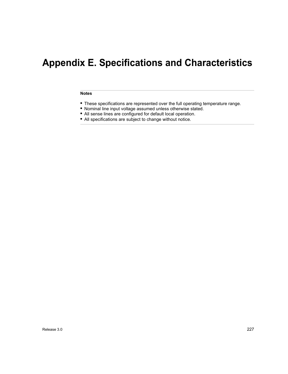 Appendixe. specifications and characteristics, Note s, Appendix e. specifications and characteristics | Appendix e. s pecifications and characteristics | Xantrex Technology XDC User Manual | Page 229 / 254