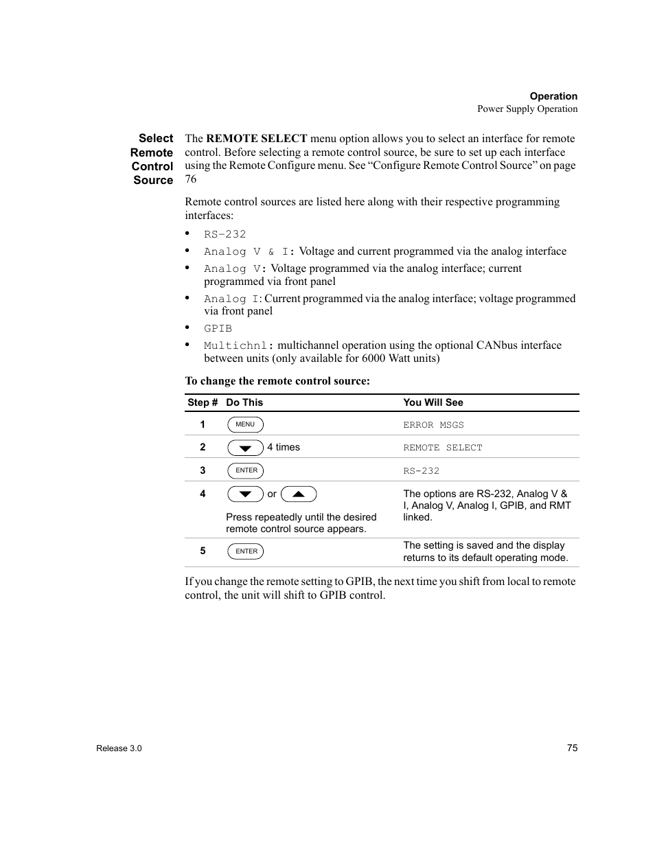 Select remote control source, Select remote, Control source” be | Xantrex Technology XDC User Manual | Page 77 / 254