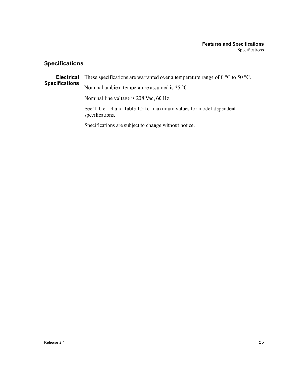 Specifications, Electrical specifications | Xantrex Technology XFR 2800 User Manual | Page 27 / 90