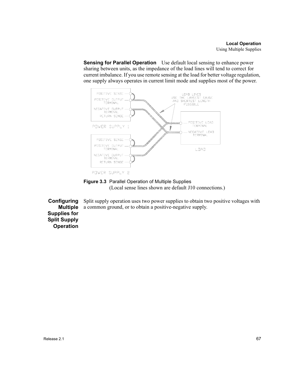 Sensing for parallel operation, Figure 3.3 parallel operation of multiple supplies, Figure 3.3 | Parallel operation of multiple supplies | Xantrex Technology XFR 2800 User Manual | Page 69 / 90