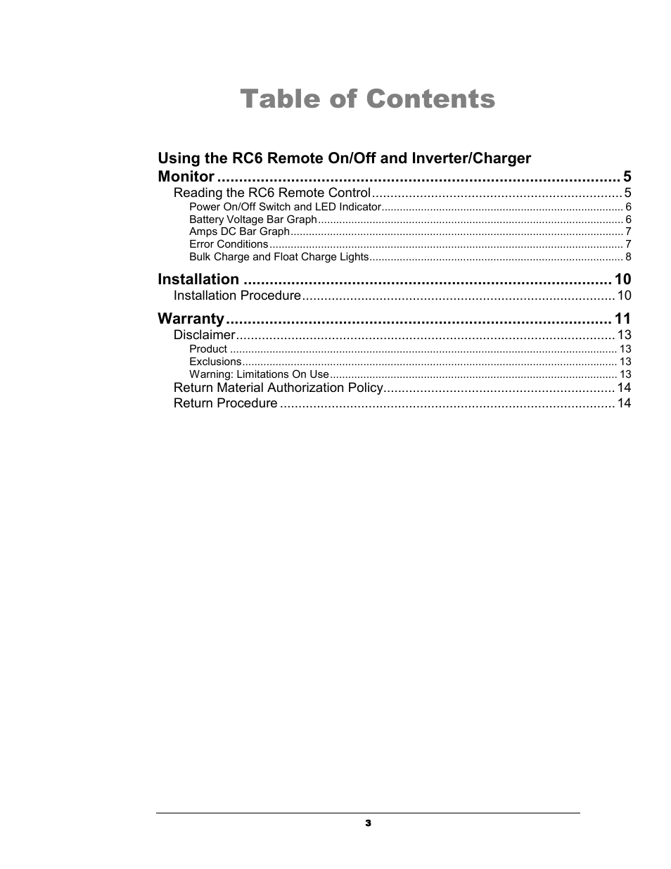 Xantrex Technology RC6 User Manual | Page 4 / 16