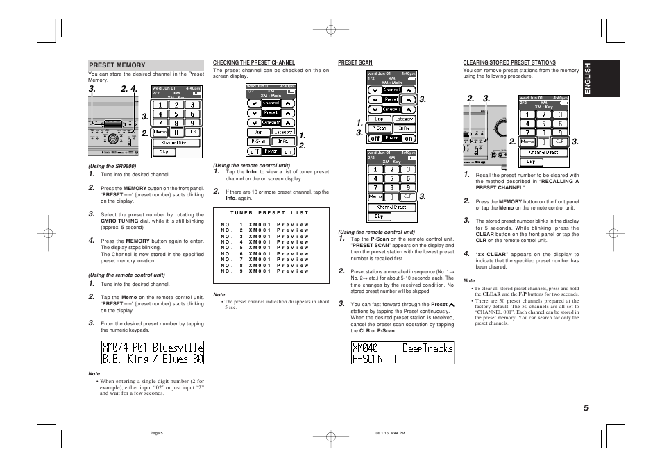 Multi | XM Satellite Radio SR9600A User Manual | Page 5 / 6