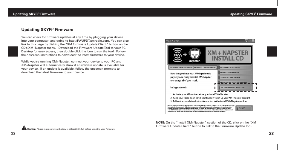 Updating skyfi, Firmware | XM Satellite Radio Satellite Radio Digital Audio Player User Manual | Page 13 / 38