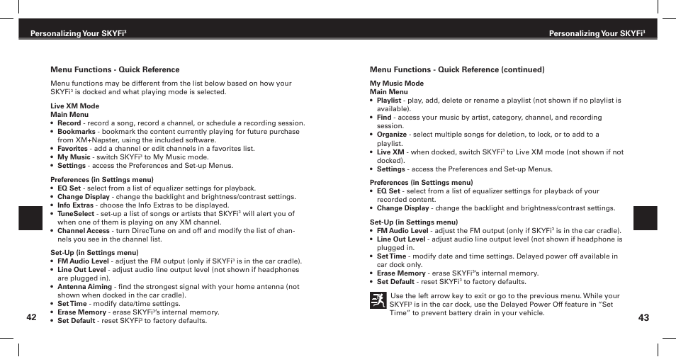 XM Satellite Radio Satellite Radio Digital Audio Player User Manual | Page 23 / 38