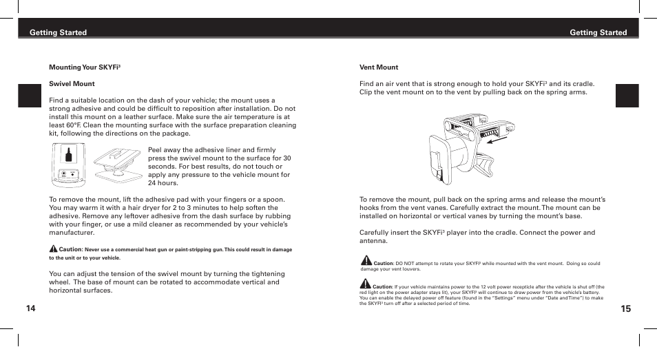 Getting started | XM Satellite Radio Satellite Radio Digital Audio Player User Manual | Page 9 / 38