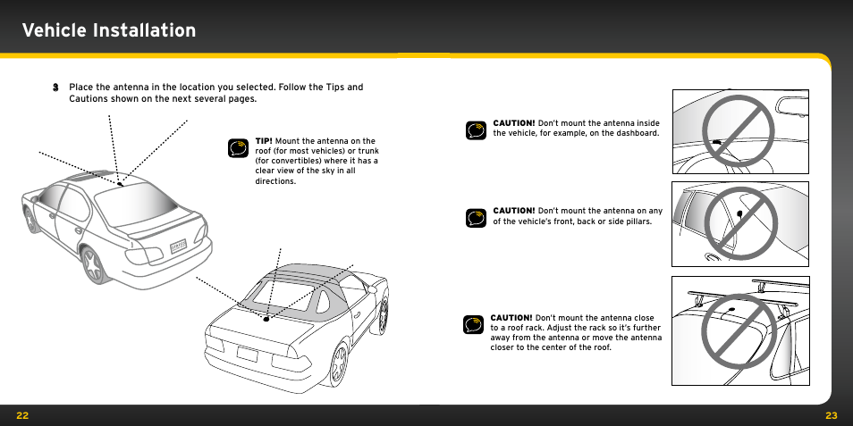Vehicle installation | XM Satellite Radio XDNX1V1KC User Manual | Page 12 / 58