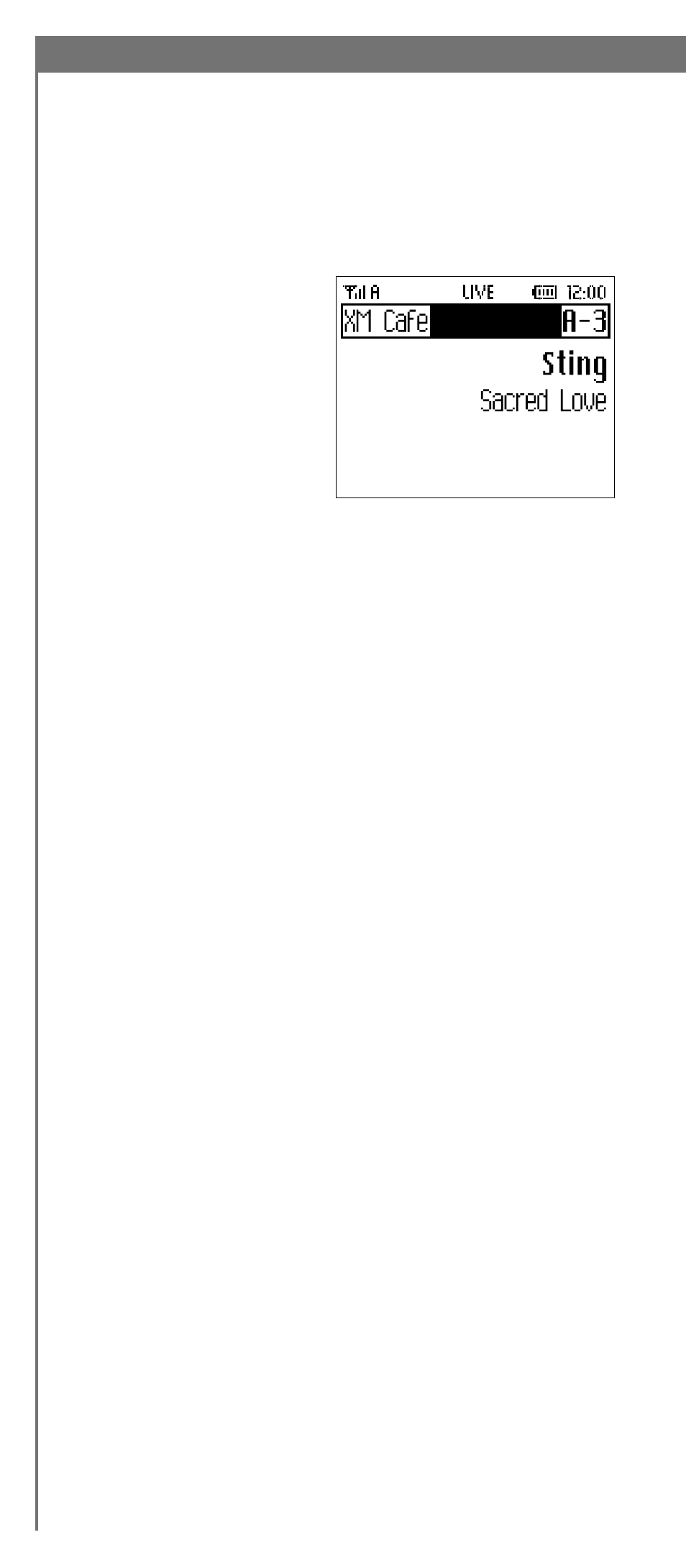 XM Satellite Radio SA10113 User Manual | Page 16 / 44