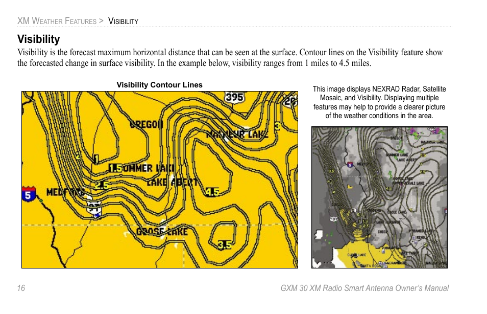 Visibility | XM Satellite Radio GXM30 User Manual | Page 22 / 48