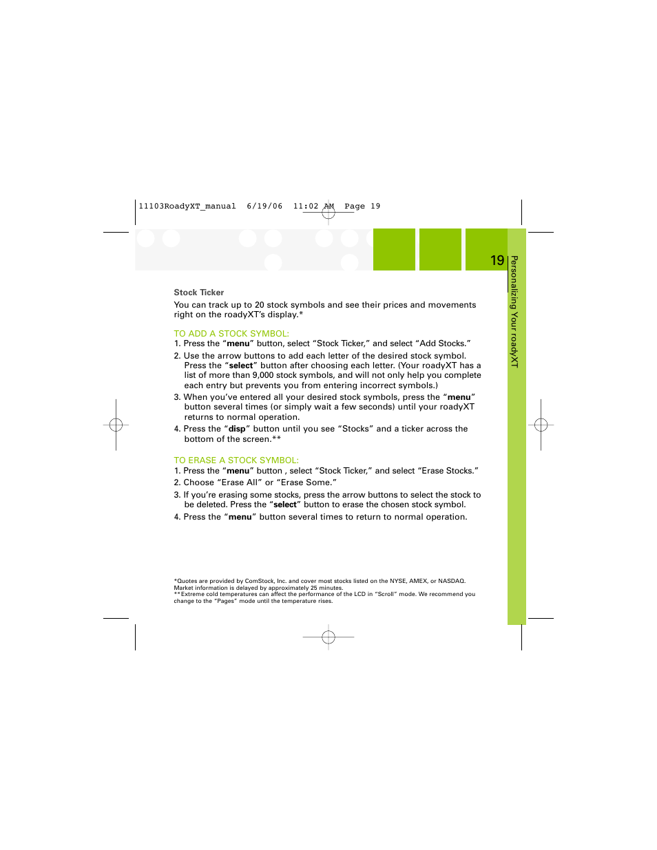 XM Satellite Radio SA10175 User Manual | Page 19 / 40