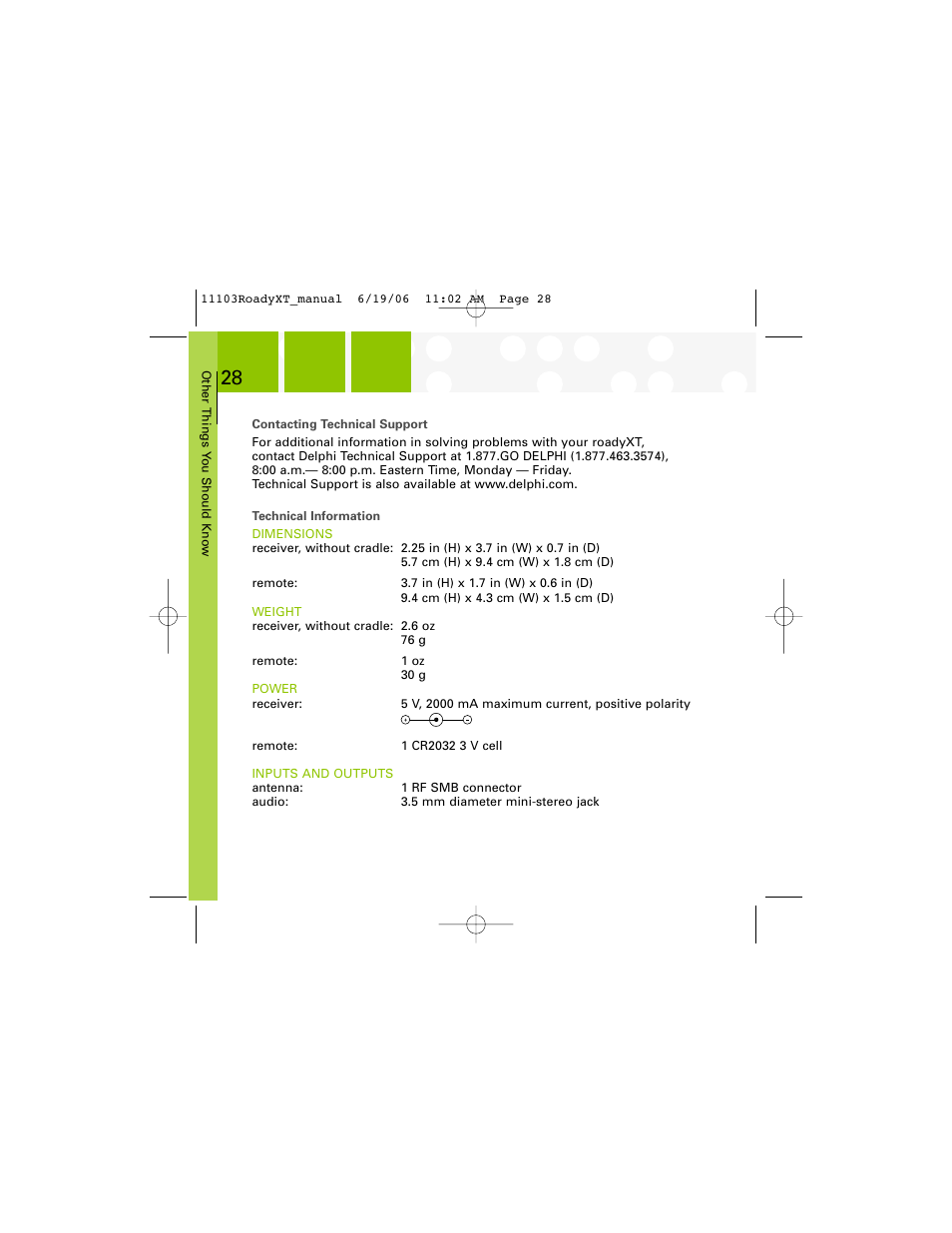 XM Satellite Radio SA10175 User Manual | Page 28 / 40