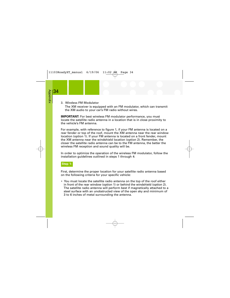 XM Satellite Radio SA10175 User Manual | Page 34 / 40