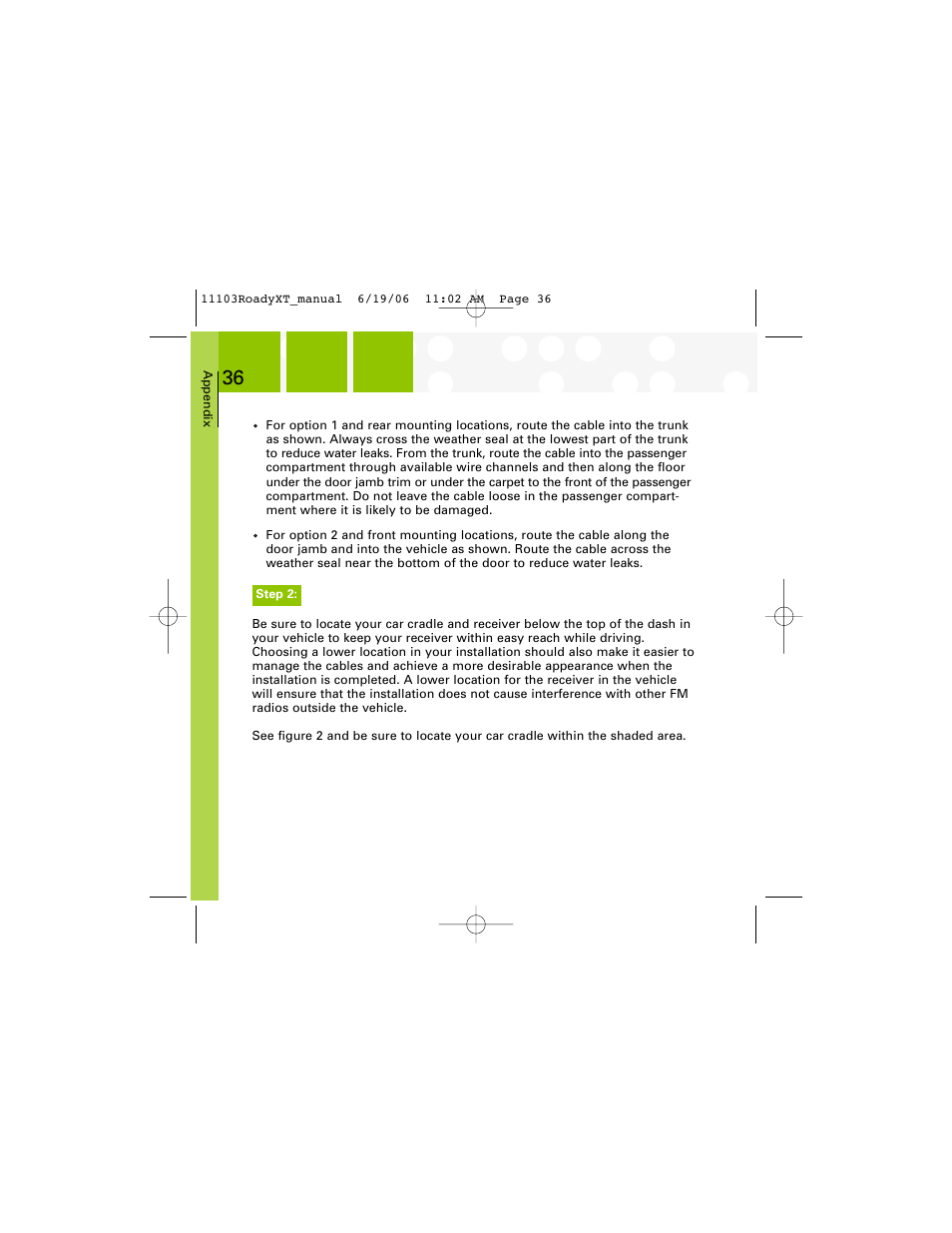 XM Satellite Radio SA10175 User Manual | Page 36 / 40