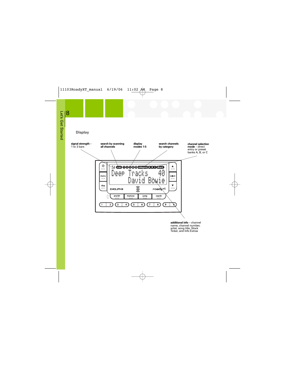 XM Satellite Radio SA10175 User Manual | Page 8 / 40