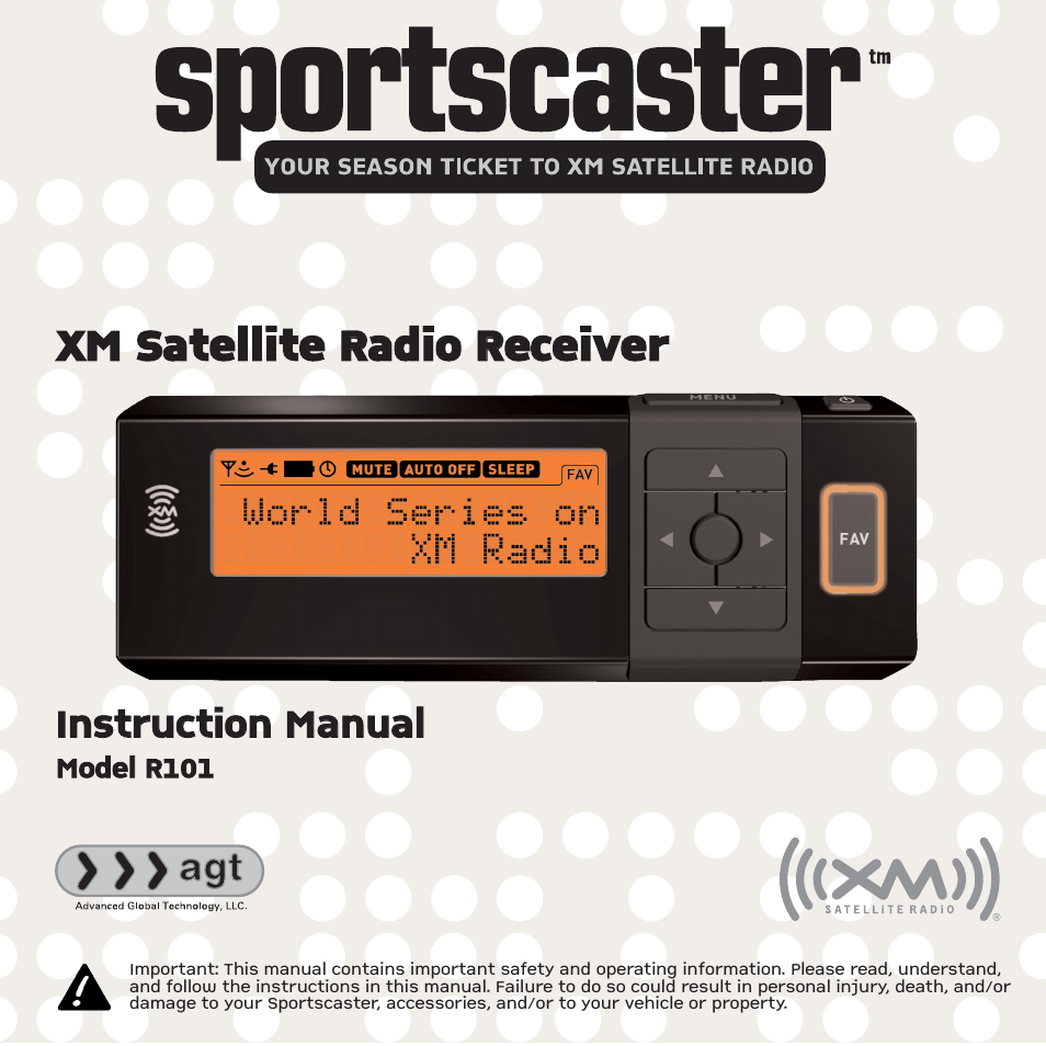 XM Satellite Radio R101 User Manual | 32 pages
