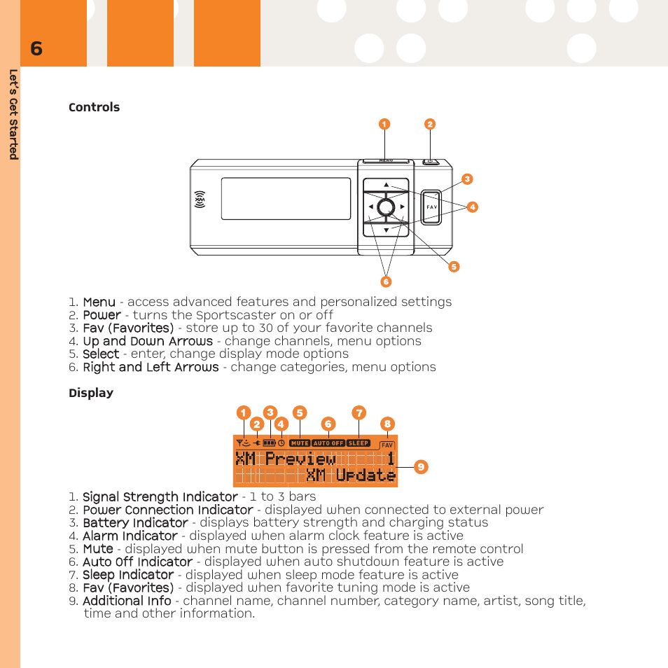 XM Satellite Radio R101 User Manual | Page 6 / 32