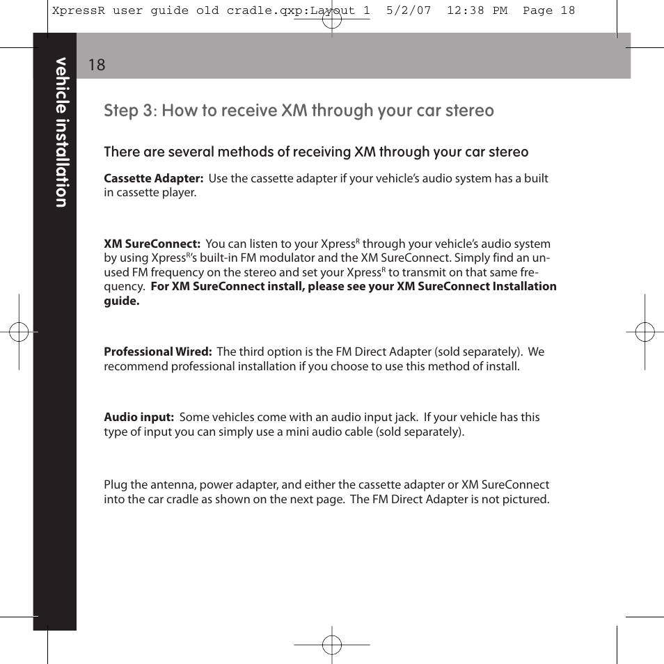 XM Satellite Radio XpressR User Manual | Page 18 / 62