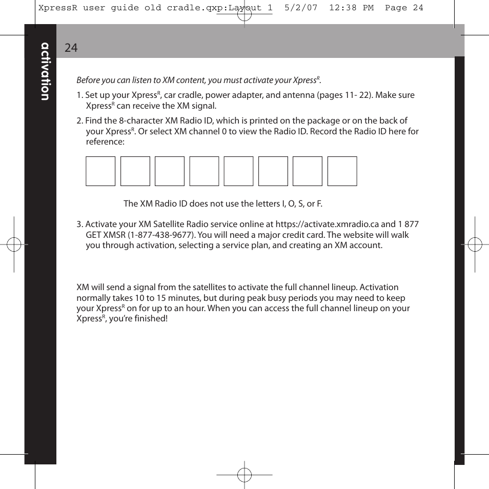 XM Satellite Radio XpressR User Manual | Page 24 / 62