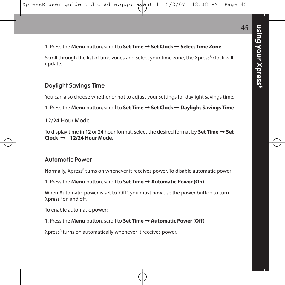 XM Satellite Radio XpressR User Manual | Page 45 / 62