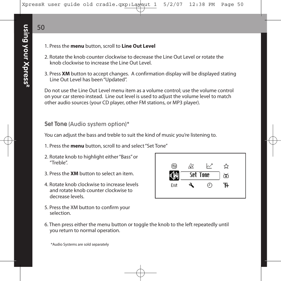 XM Satellite Radio XpressR User Manual | Page 50 / 62