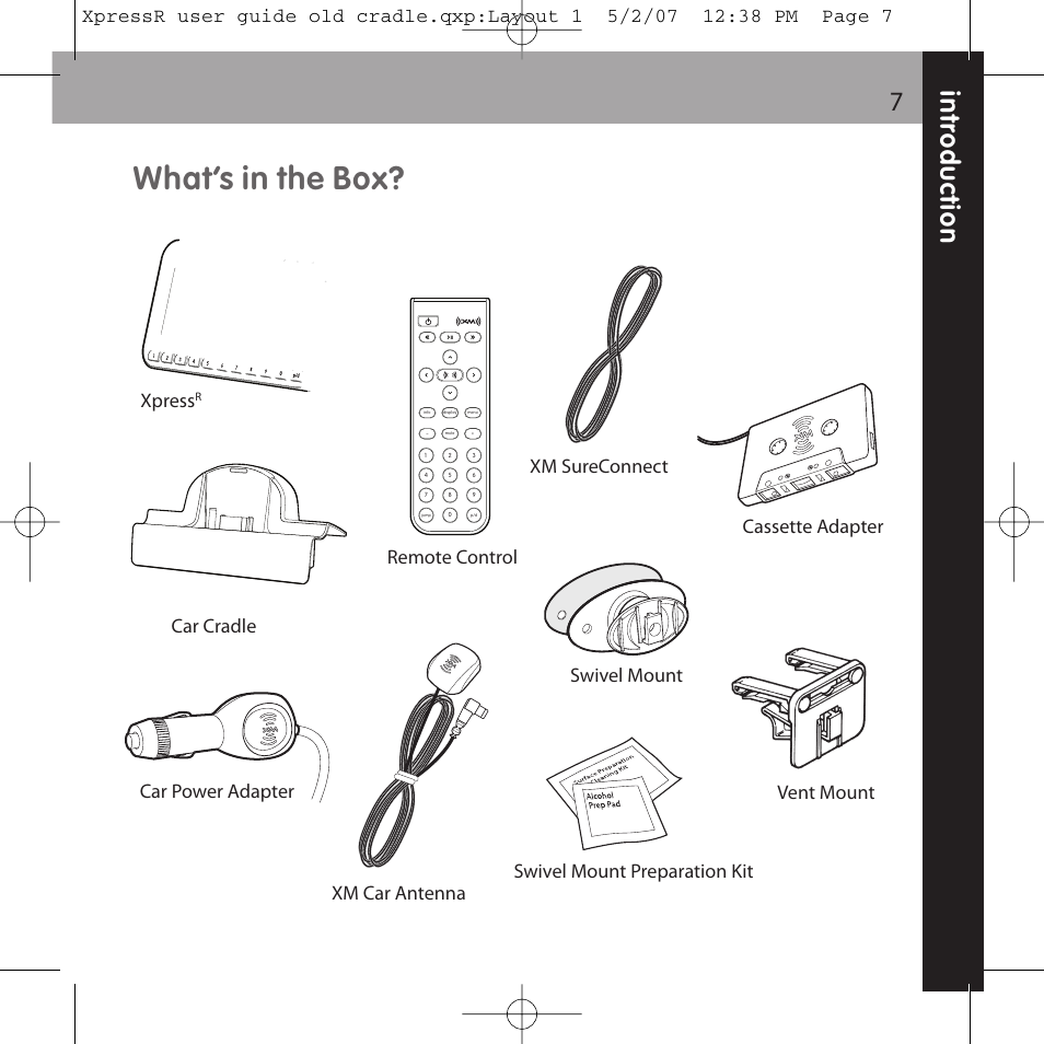 What’s in the box, Xpress | XM Satellite Radio XpressR User Manual | Page 7 / 62