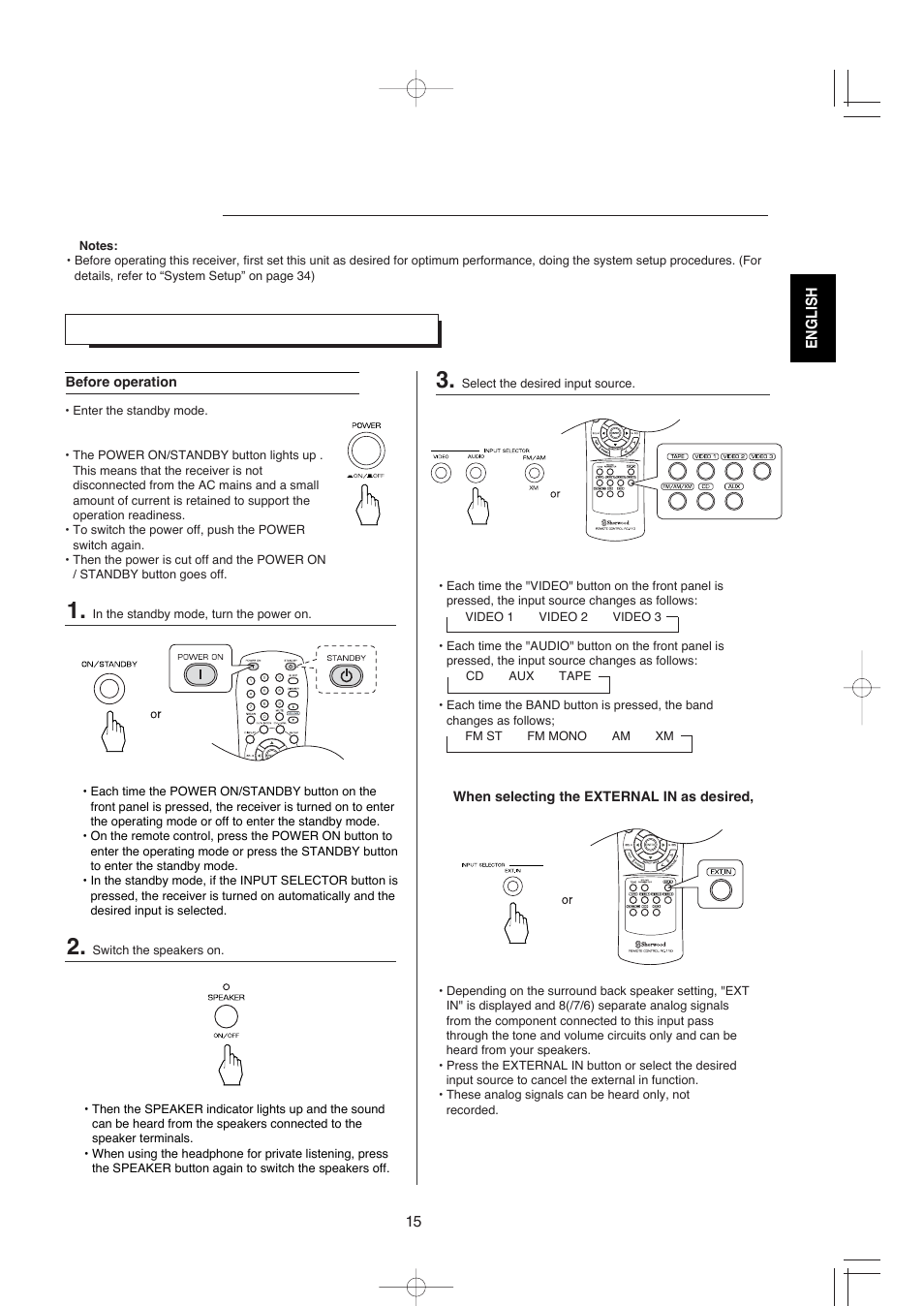 Operations, Listening to a program source | XM Satellite Radio R-672 User Manual | Page 15 / 56