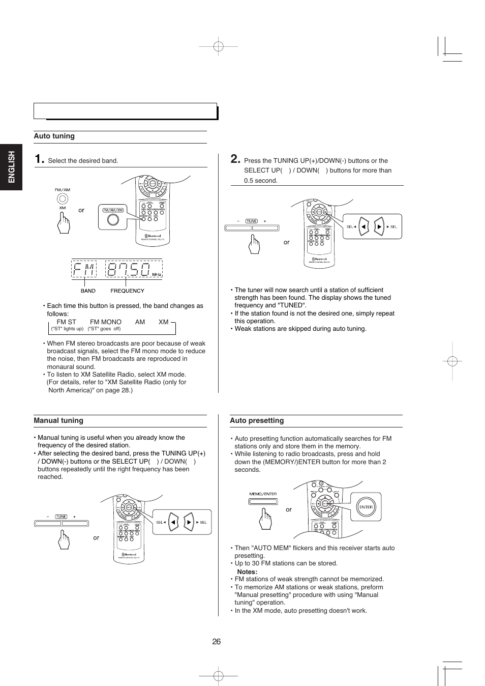 Listening to radio broadcasts | XM Satellite Radio R-672 User Manual | Page 26 / 56