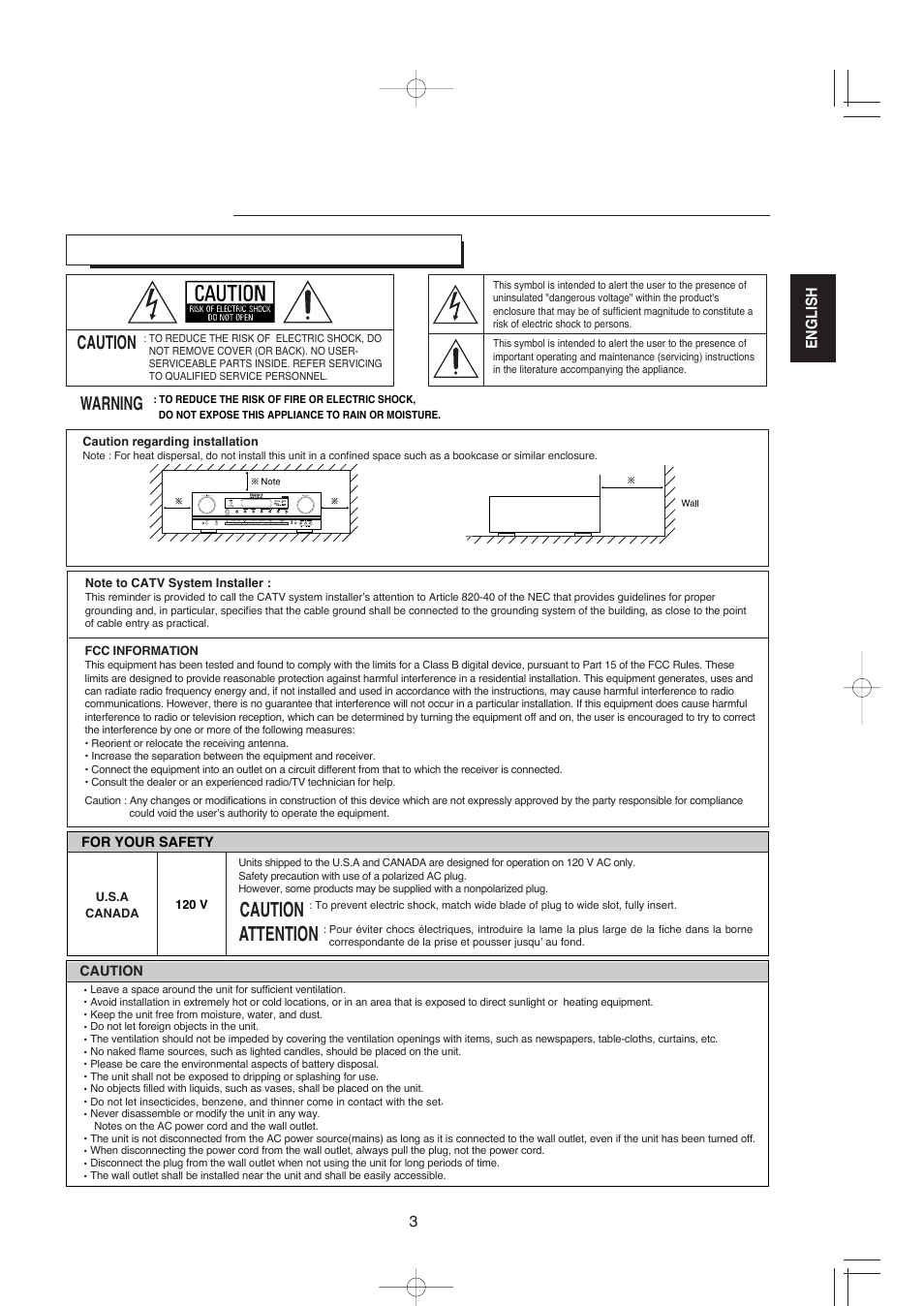 Introduction, Caution attention, Caution warning | Read this before operating your unit | XM Satellite Radio R-672 User Manual | Page 3 / 56