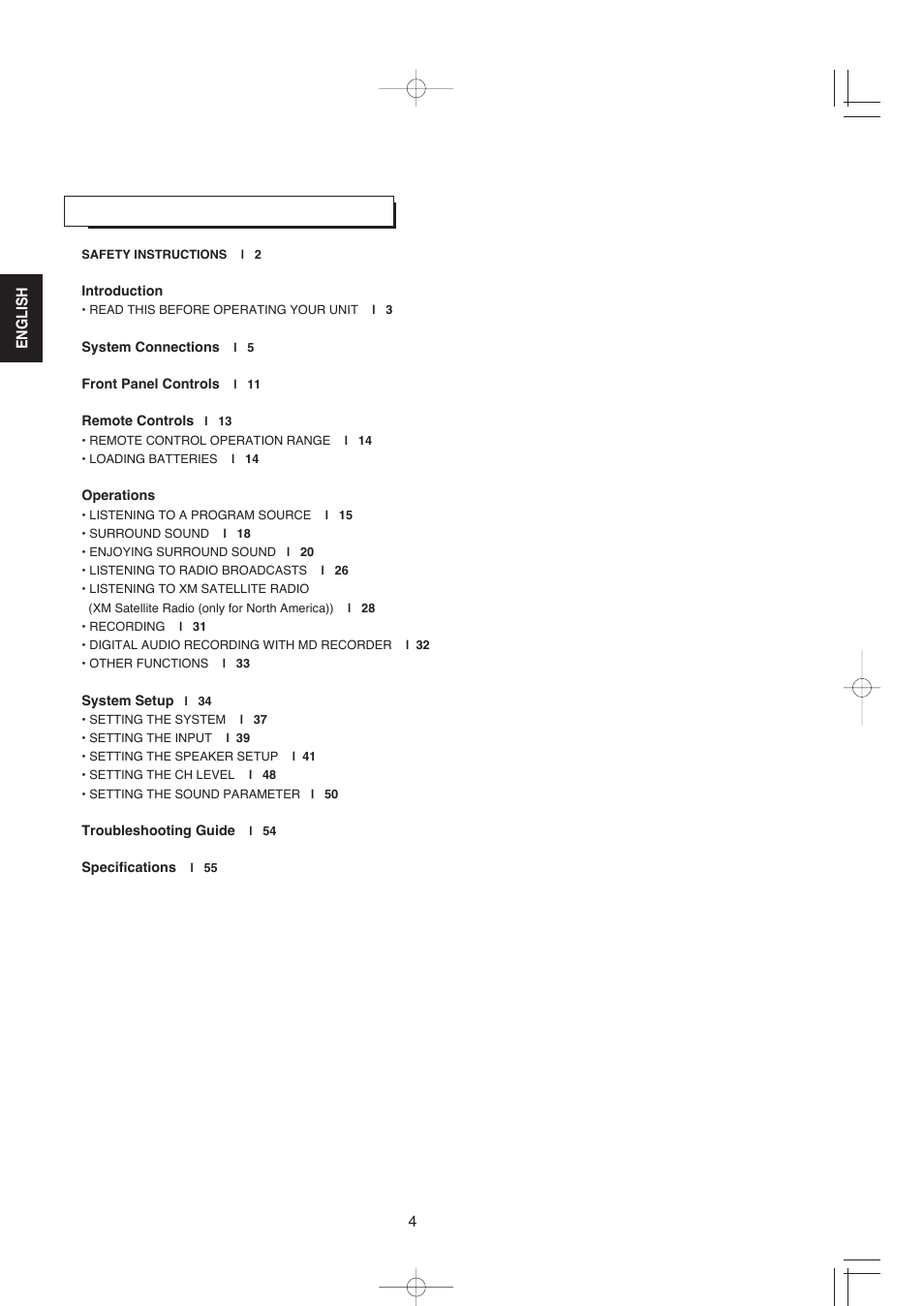 XM Satellite Radio R-672 User Manual | Page 4 / 56
