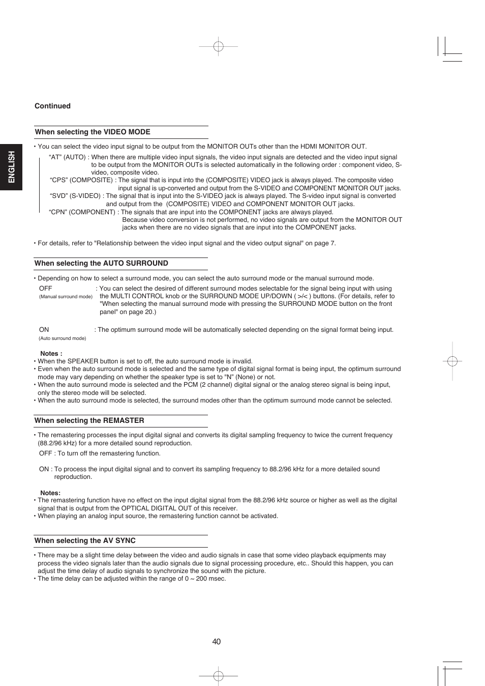 English 40 | XM Satellite Radio R-672 User Manual | Page 40 / 56