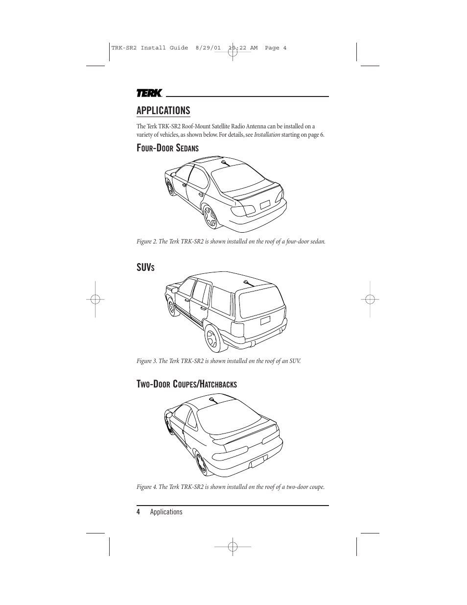 Applications | XM Satellite Radio TRK-SR2 User Manual | Page 4 / 12