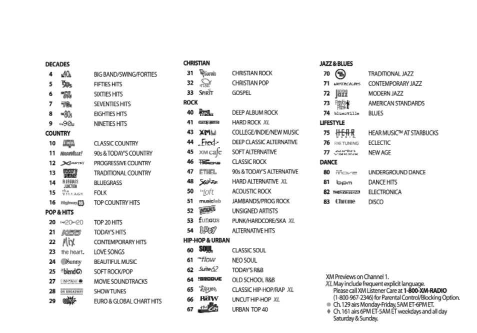 For more | XM Satellite Radio xm2go User Manual | Page 12 / 15